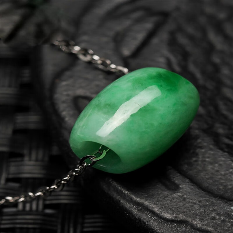 珠玥珠宝 翡翠路路通吊坠男女款飘绿花冰种糯种玉吊坠玉石坠玉挂件