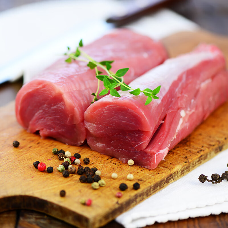 新鲜冷冻猪里脊肉猪瘦肉排骨小里脊猪肉猪小里脊 2斤猪里脊肉