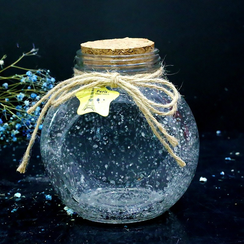 睿爸夜光许愿瓶荧光星空瓶玻璃瓶漂流瓶幸运星瓶星星瓶发光瓶生日礼物