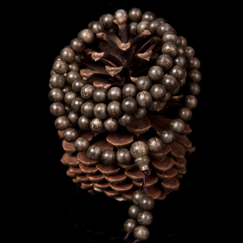 豪珠 印尼巴布亚沉香手串挂珠10/12mm108颗老料佛珠男女款念珠手链