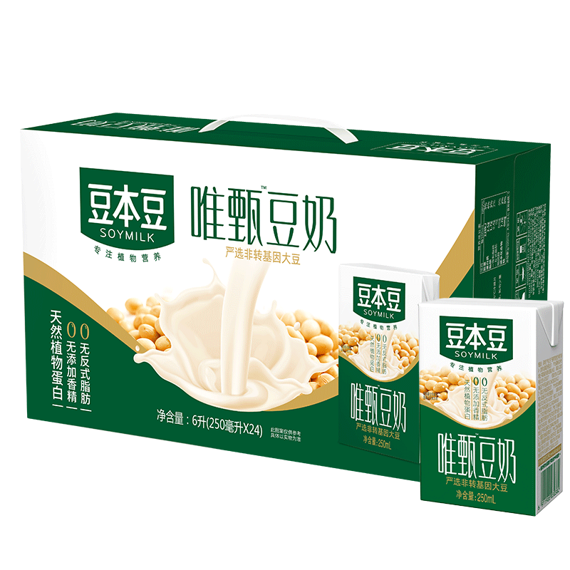 SOYMILK 豆本豆 豆奶 营养早餐奶整箱 唯甄豆奶 原味豆奶250ml*24盒