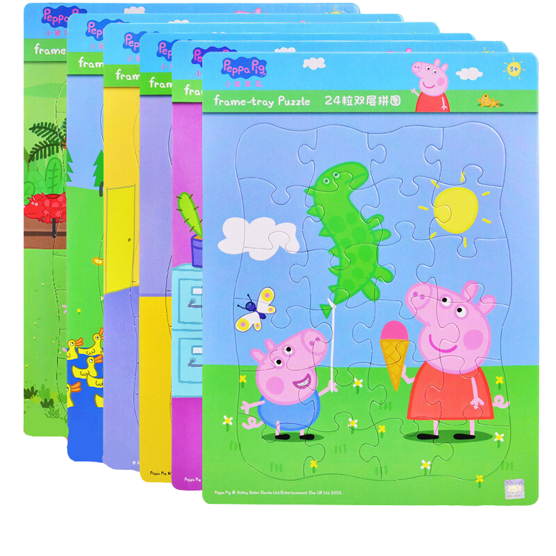 拼图儿童4-12岁小猪佩奇(Peppa Pig)早教玩具宝宝拼板节日生日六一礼物 小猪佩奇拼图(6片组合套装)小猪