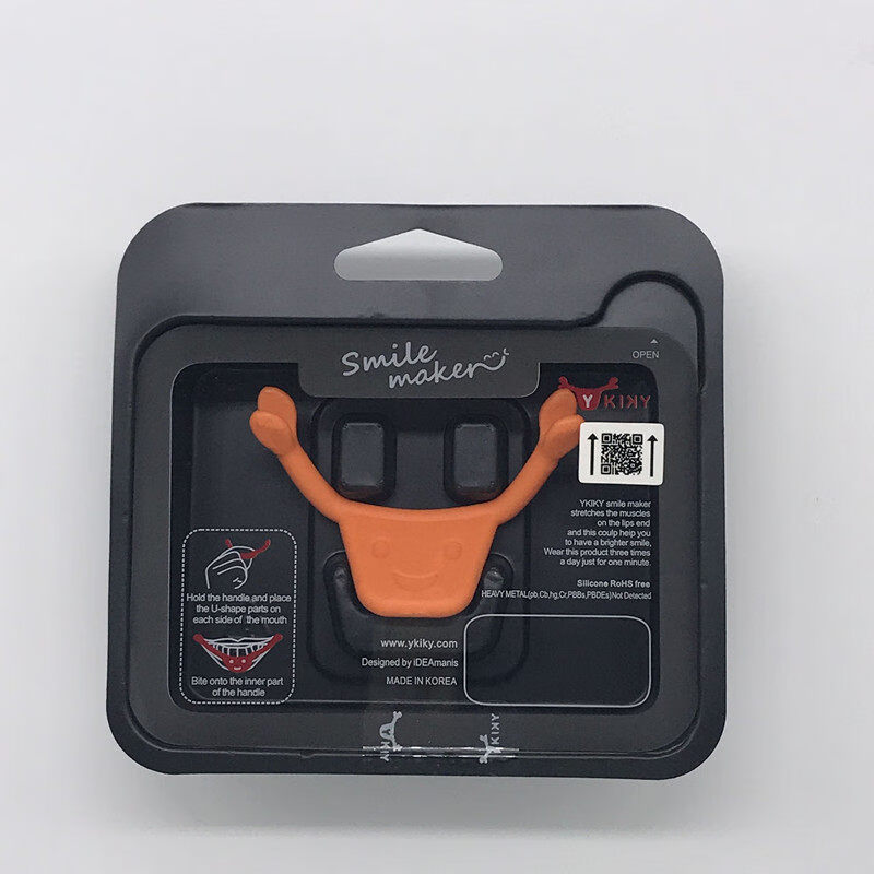 微笑器嘴唇口型笑容v嘴角上扬下垂乘务训练脸部 桔红色