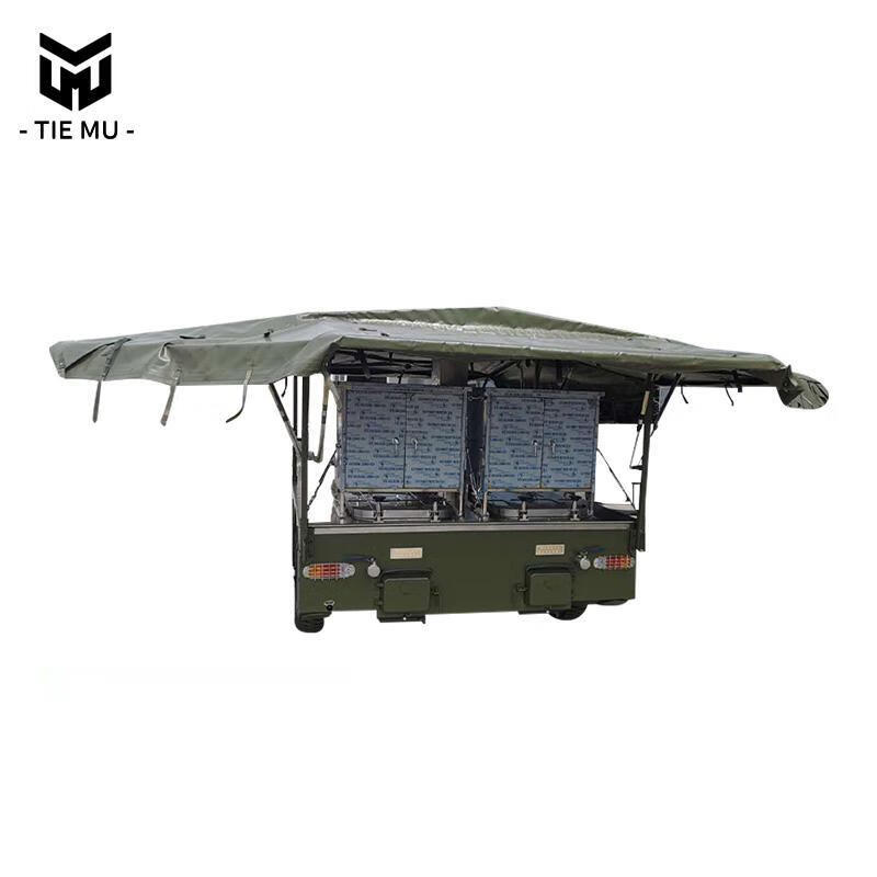 铁穆 炊事挂车2002-150篷布顶布炊事车围挡围蓬纱网防蚊篷布 顶蓬篷布