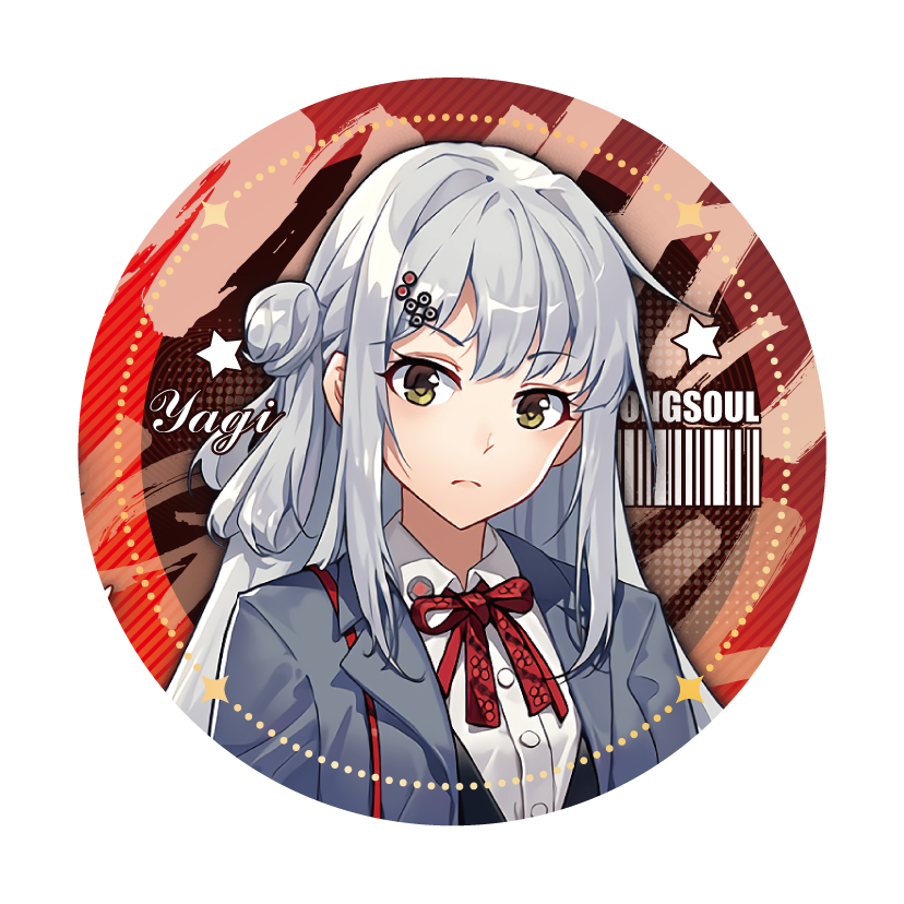 游戏周边一姬藤田佳奈三上千织美树马口铁日谷底镭射徽章吧唧 八木唯