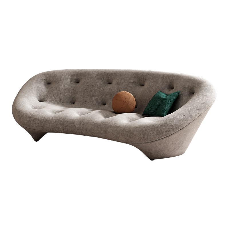 DC写意空间沙发2021新款异形ligneroset设计师Ploum 沙发布艺沙发亲肤绒布意大利设计 三人位