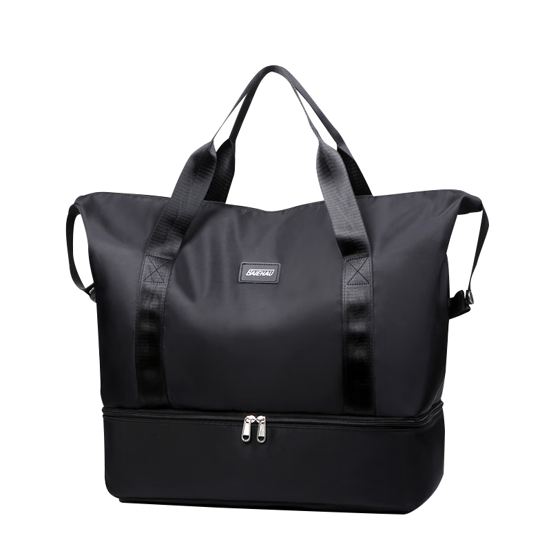 诺兰森迪旅行包 男女手提大容量运动健身包短途旅游行李收纳包袋515黑