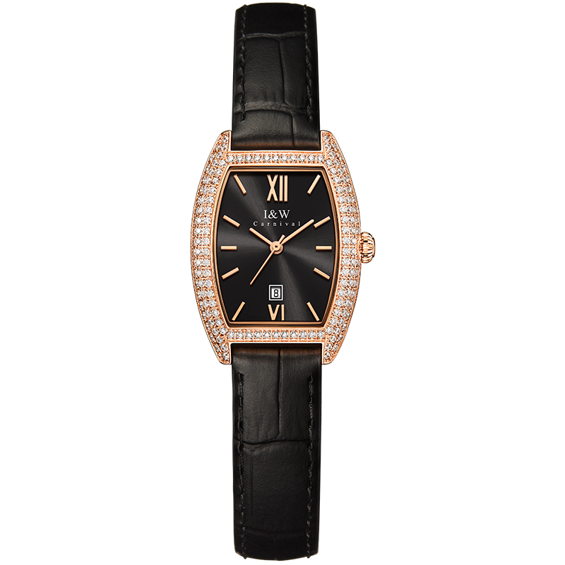 特拍品限三只【情人礼物】瑞士i&w女士手表新款高档时尚百搭酒桶形