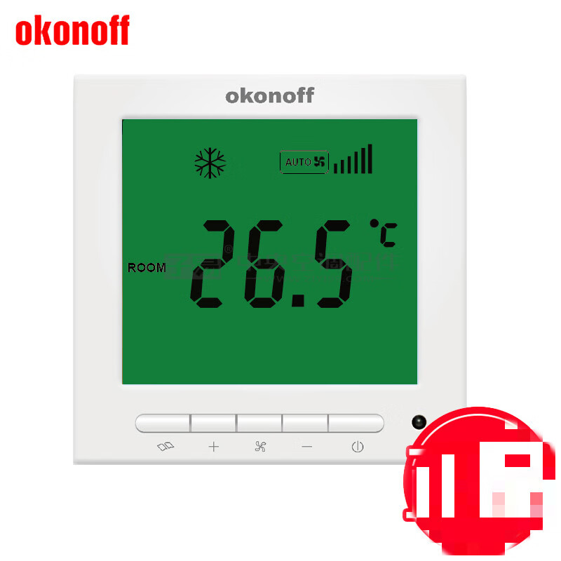 okonoff柯耐弗S600液晶温控器空调温控面板开关地暖控制面板 S600E(两管制空调温控器)