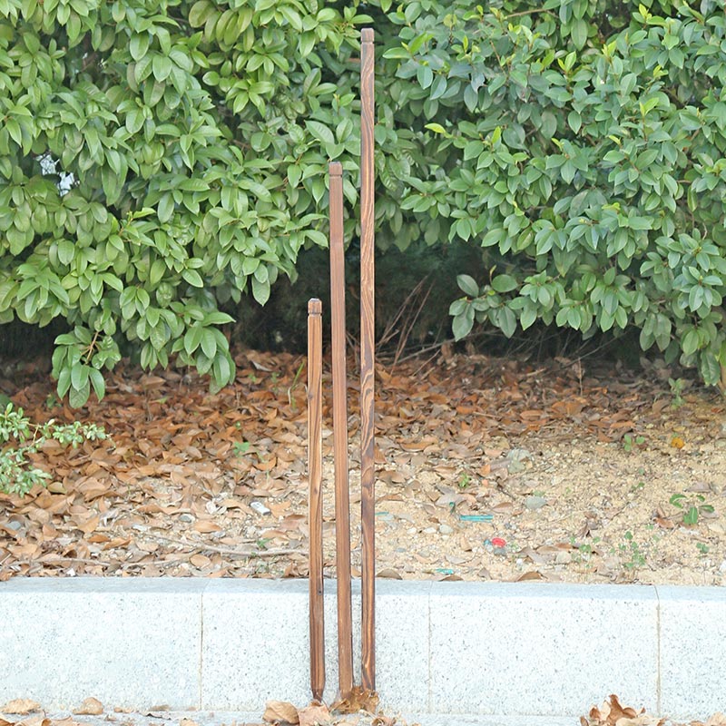 墨薰槿防腐实木花园栅栏篱笆围栏固定支架支柱立柱 h60