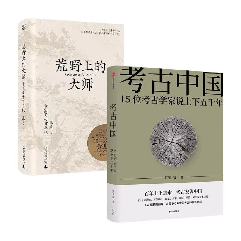 考古中国+荒野上的大师套装2册 许宏 著 历史