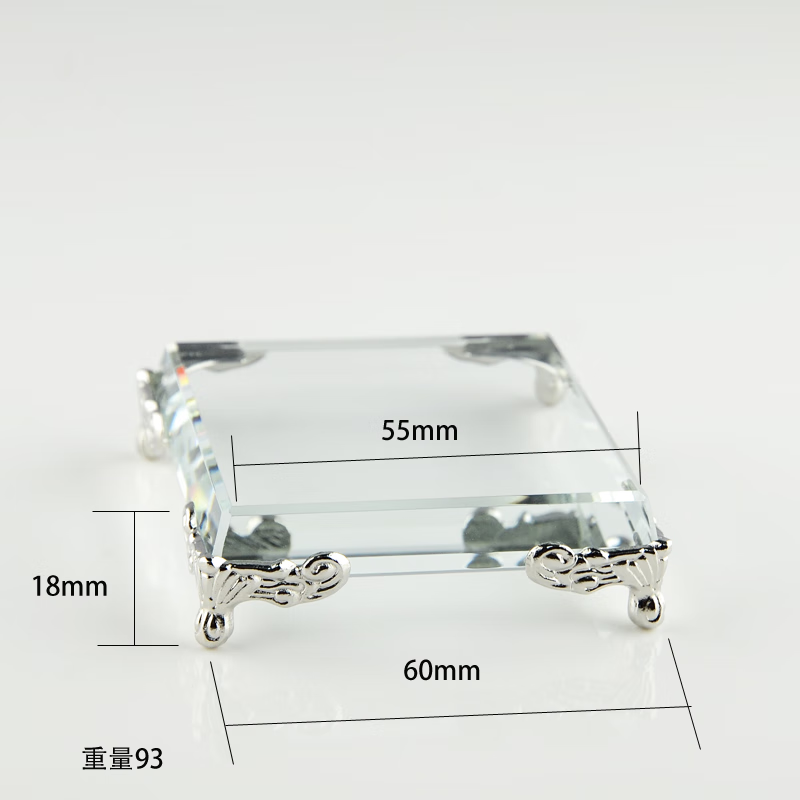 金字塔小摆件底座水晶金属轻奢底座珠宝展示盘矿标酒