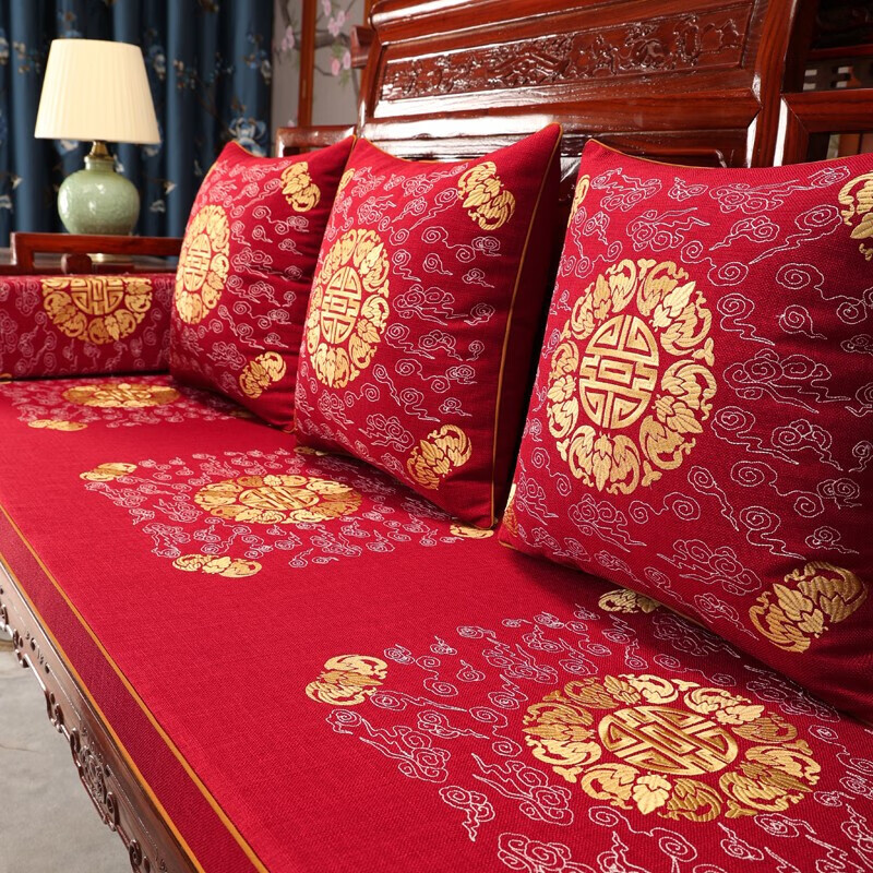 红木沙发坐垫实木沙发垫新中式沙发套罩古典中式沙发垫坐垫家具五件套