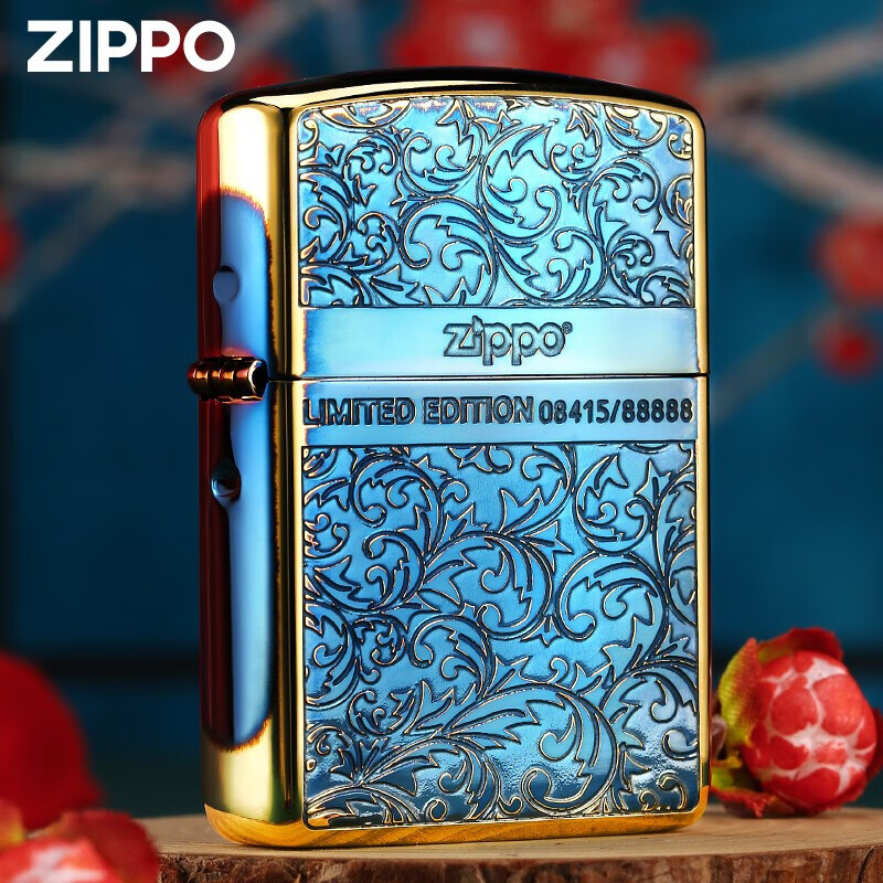zippo之宝正版打火机防风煤油 幸运唐草盔甲 送男友生日520礼物刻字