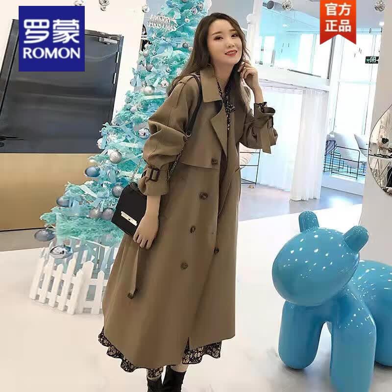 罗蒙（ROMON）风衣外套女春秋季2023新款英伦风气质女神范坠感中长款过膝大衣潮 深卡其色 L 建议110-125斤穿使用感如何?