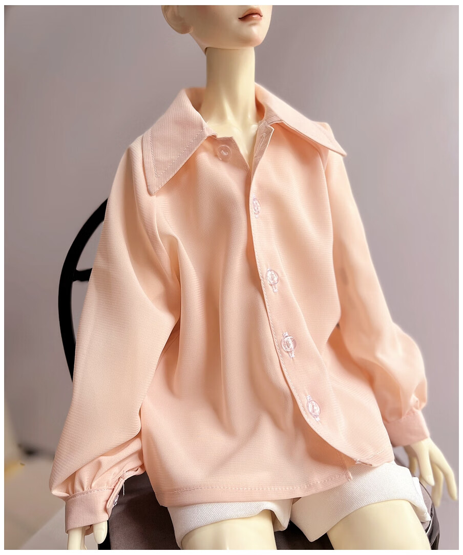 帝蓝尼bjd娃娃男娃衣服男oversize雪纺衬衫四分3分68 73 75叔体长袖