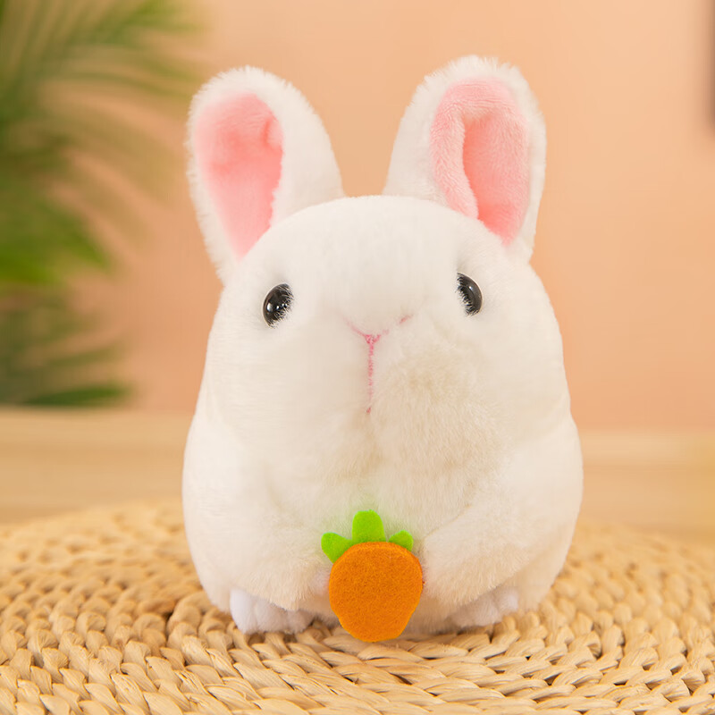 创京懿选会摇尾巴的公仔会摇尾巴的兔子玩偶小毛绒玩具摆动抖音同款网