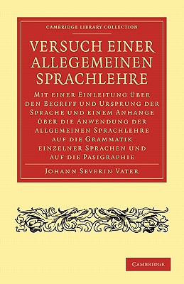 预订 versuch einer allegemeinen sprachlehre