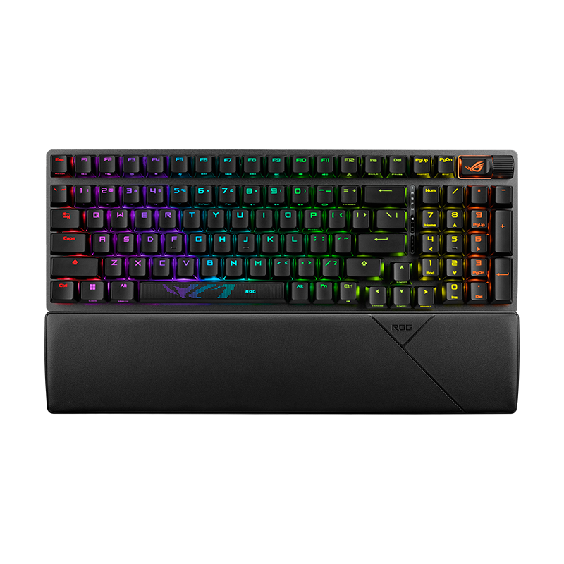 ROG 游侠2 RX PBT版 机械键盘 有线游戏键盘 RX红轴 RGB背光 键线分离  防水防尘键盘104键 黑色 