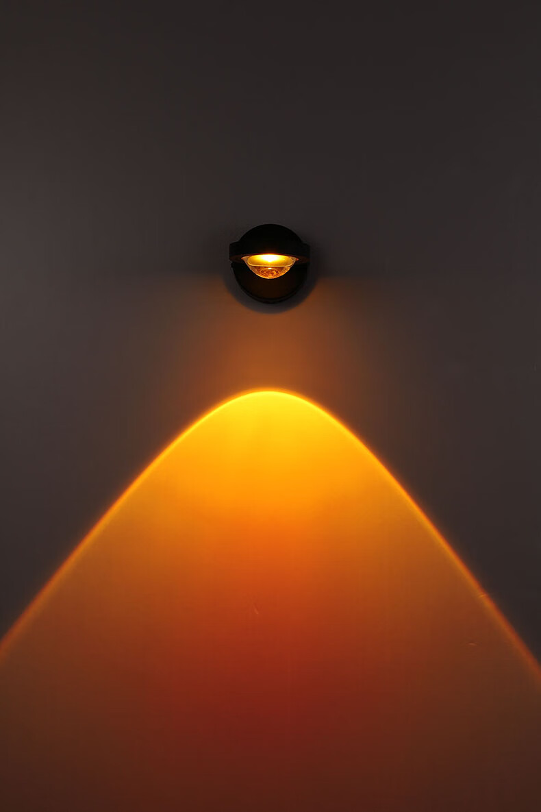 plzdf双头落日夕阳射灯卧室背景墙酒吧壁挂氛围灯 单头夕阳红