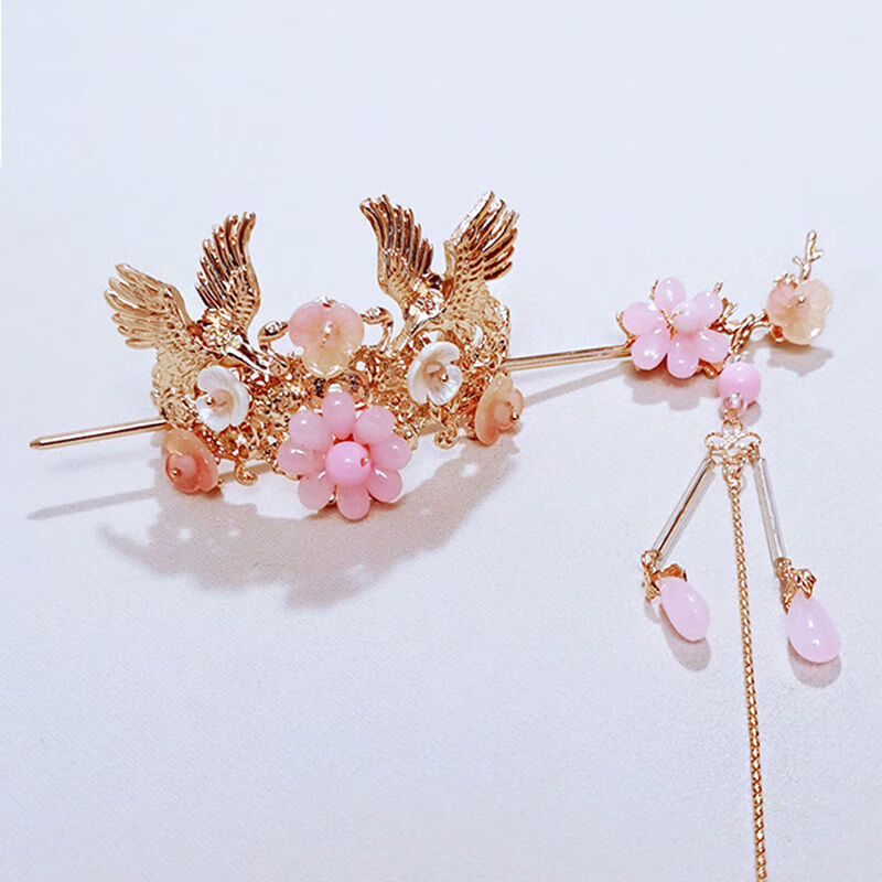 eagle 儿童古簪 儿童汉服小发冠古风流苏步摇公主头饰发簪子女童古装