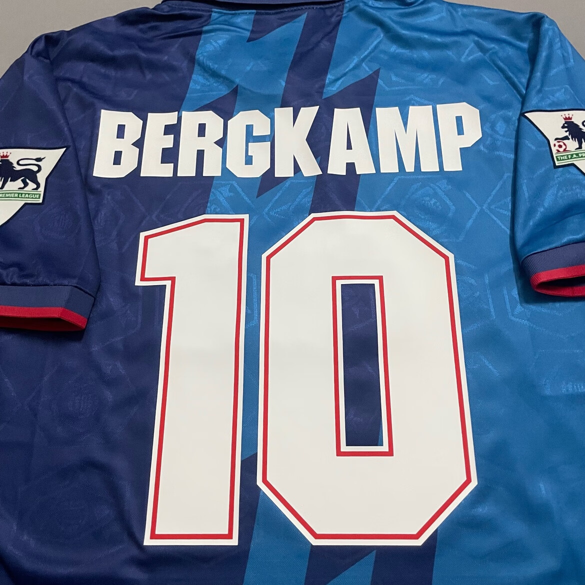 傲禧95-96赛季阿森纳客场复古球衣短袖蓝色足球衣 不印号 s