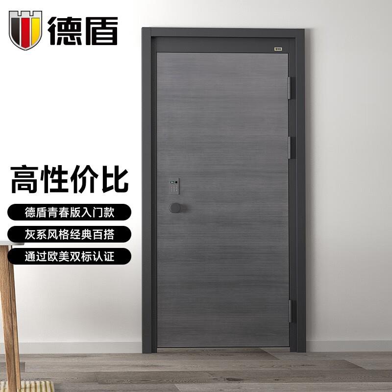 德盾甲级防盗门别墅进户门子母门隔音家用入户门指纹密码锁定制-康雅a