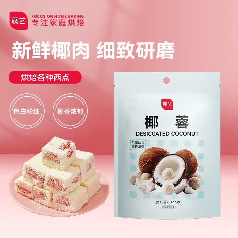 展艺 烘焙原料 椰蓉椰丝 椰奶椰子丝奶油小方糕点装饰 500g使用感如何?