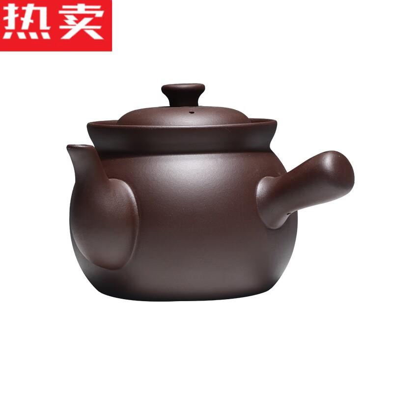 Count Qiabei宜兴紫砂锅煎药壶砂锅老式传统熬中药凉茶罐子煲汤中药壶中医明火 06ml 紫砂煎药壶2(150克药材左右)