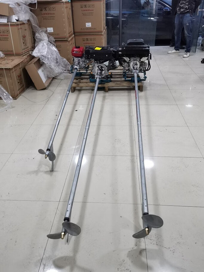 伊集邦汽油机单缸双缸动力泰式半浸长尾挂桨船外机推进器船用螺旋桨