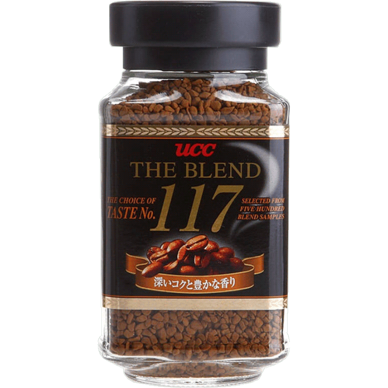 ucc117速溶咖啡粉 90g/罐 黑咖啡香醇浓厚日本