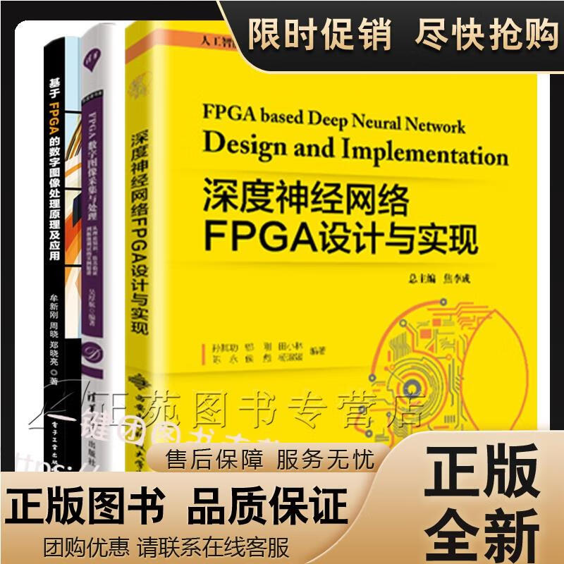 正版 3册 深度神经网络FPGA设计与实现 孙其功+FPGA数字图像采集 字图像处理