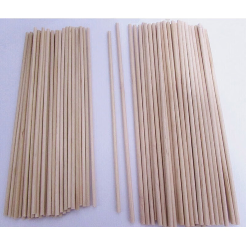 鼥拉猪细木棍 学生diy手工模型制作工具 细圆棒小木条木棍 200*4毫米