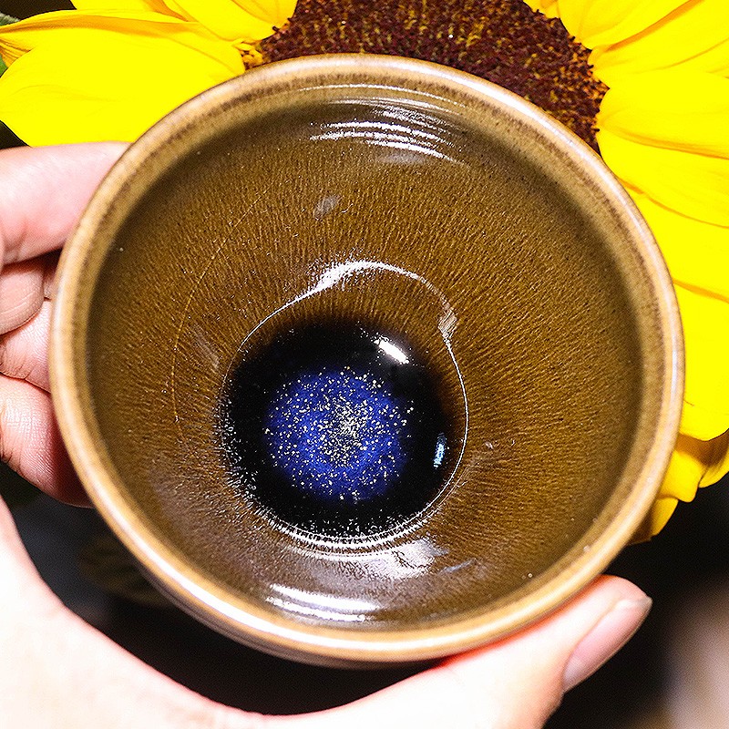 弓虽 建阳茶沫建盏 兔毫茶盏 玉子束口盏 矿釉铁胎品茗主人杯茶杯 束