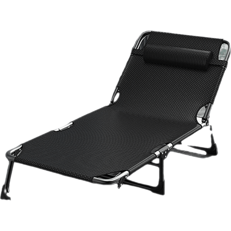 斯驼尔 折叠床单人床家用午休床折叠办公室简易床午睡躺椅行军陪护床 【圆管加固】黑