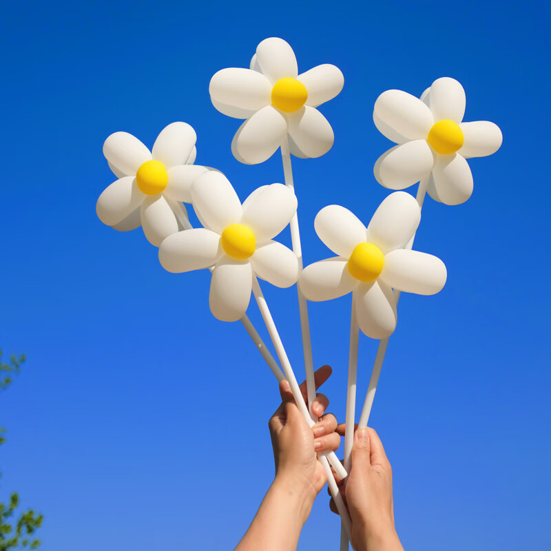 女神节气球装饰女神节花朵手持棒气球花生日装饰场景布置运动会氛 8朵