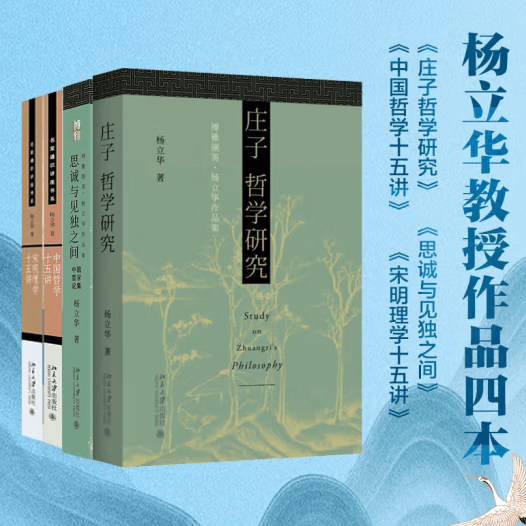 杨立华中国哲学作品4册套装 庄子哲学研究 思诚与见独之间 中国哲学十五讲 宋明理学十五讲 书籍