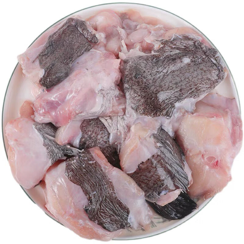 安峰山天然海捕安康鱼鱼块 新鲜冷冻安康鱼块丑鱼切块蛤蟆鱼鱼块 2斤