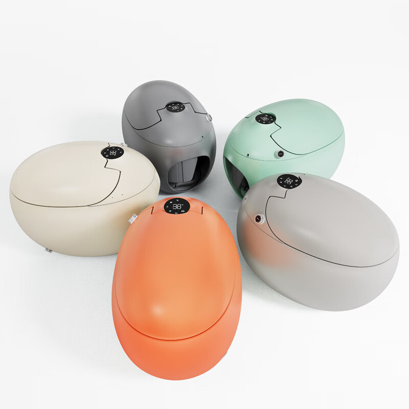 roamer罗马彩色蛋形智能马桶橙色薄荷绿天蓝色浅灰一体全自动坐便