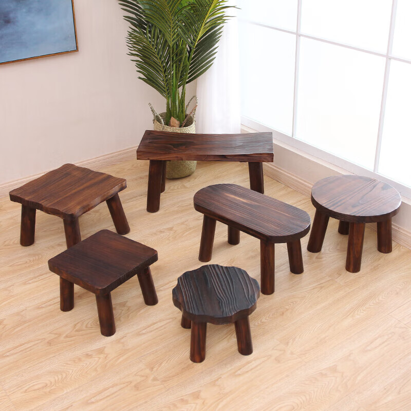 佳曲美实木凳小木凳子小板凳家用矮凳客厅小圆凳换鞋凳加厚木头椅子