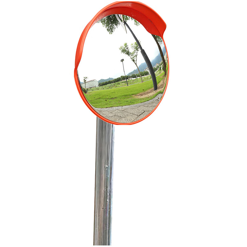 室外广角镜100cm室外 2米立柱 道路交通弯道转角凹凸镜 含安装配件