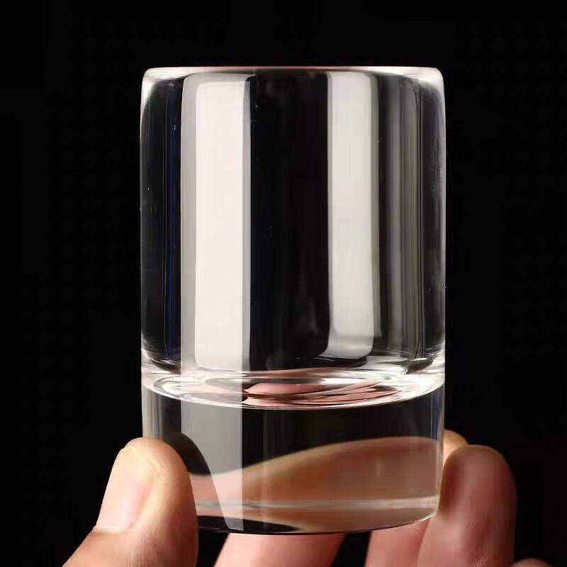 纯水晶杯江苏加厚手工打磨小酒杯烈酒杯花礼品杯加厚耐热原石 60毫升