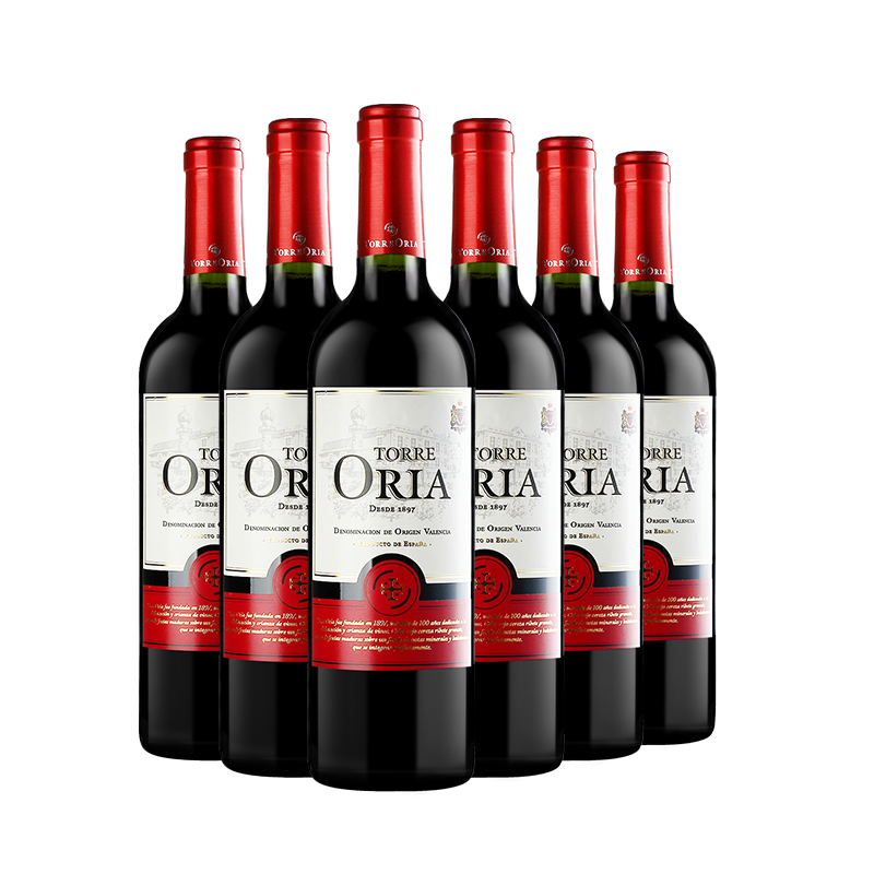 TORRE ORIA 玛利亚海之情欧瑞安 干红葡萄酒 750ml*6瓶 西班牙进口