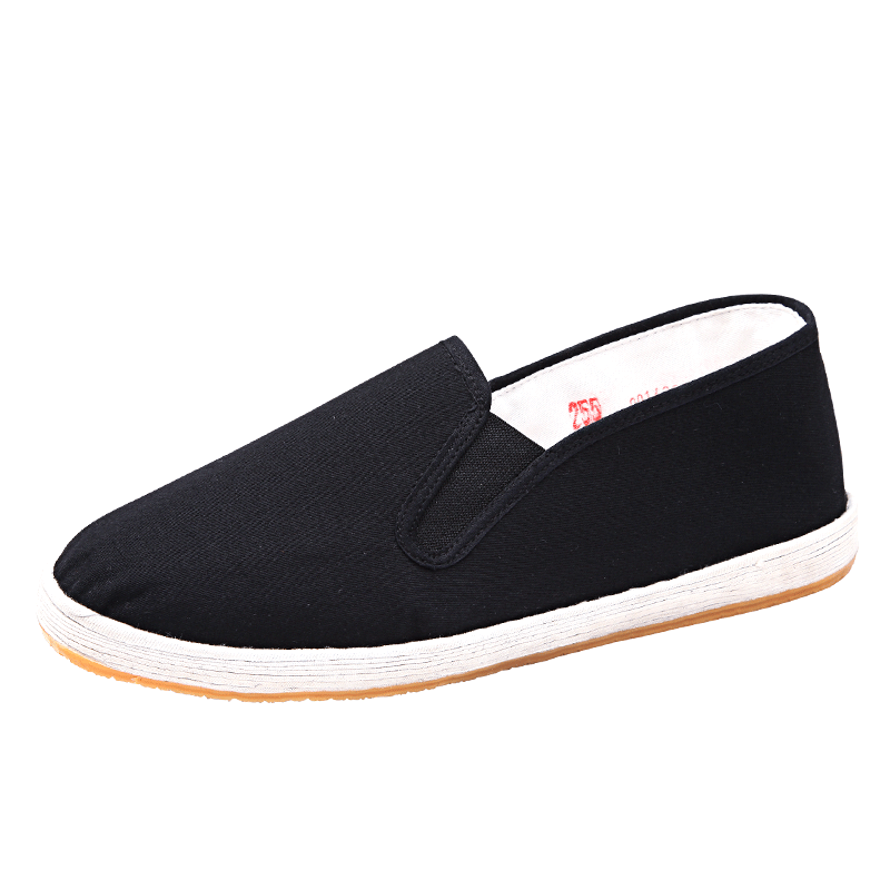 布舍元 老北京布鞋男中老年一腳蹬懶人爸爸鞋男士傳統(tǒng)手工千層底老人鞋 LFN9102牛筋底 40