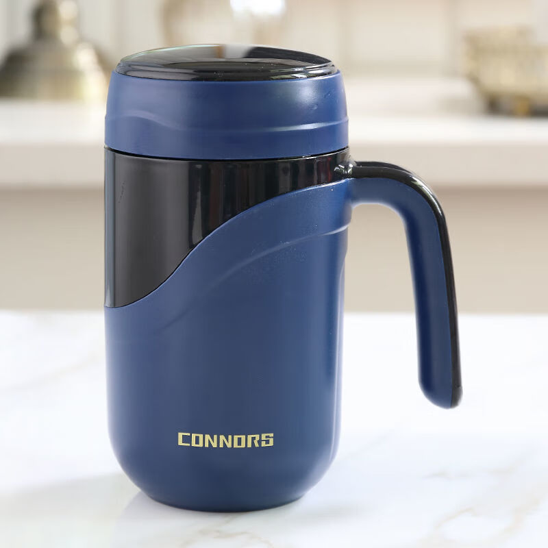 紫砂内胆保温杯 保温杯陶瓷内胆泡茶装中药喝水杯子带手柄办公家用送