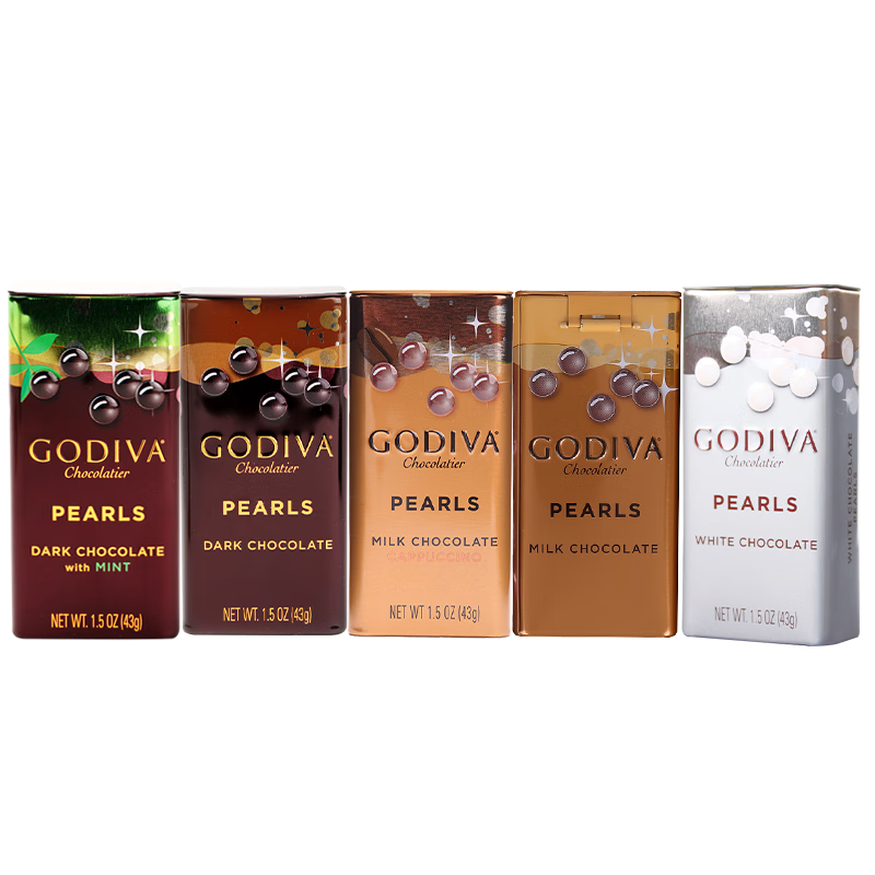 歌帝梵（GODIVA）薄荷味黑巧克力豆43g 休閑零食 人氣零食能量補(bǔ)充