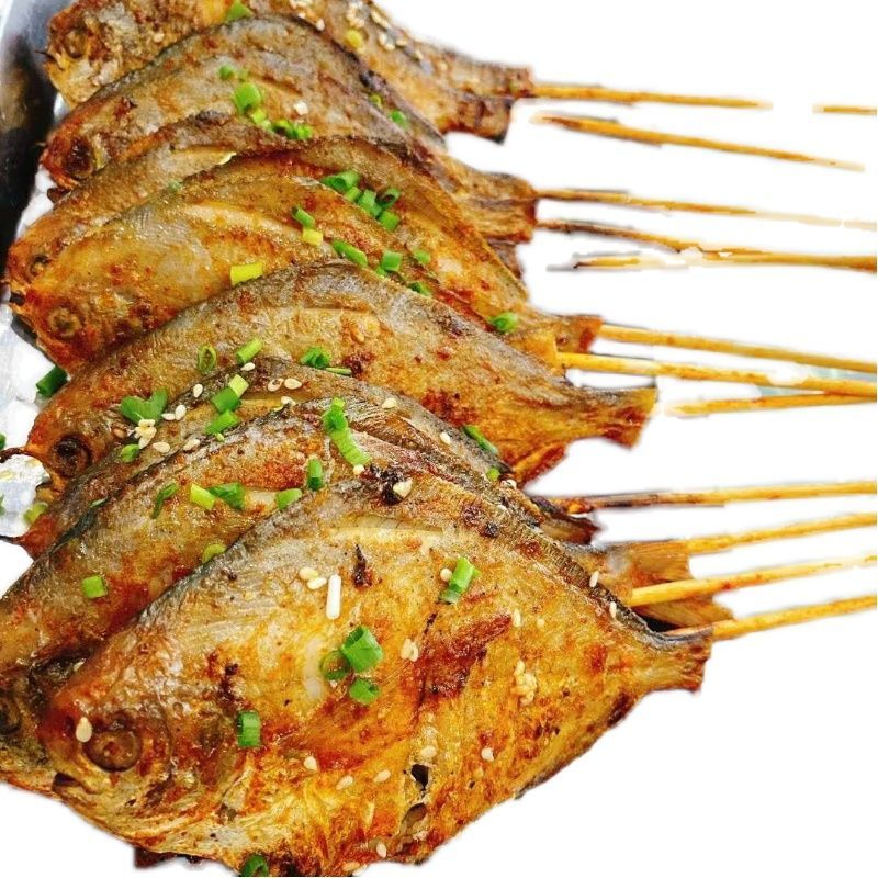 鲳鱼串 烧烤海鲜串10串 烧烤食材 bq自助烤鱼半成品油炸串去内脏