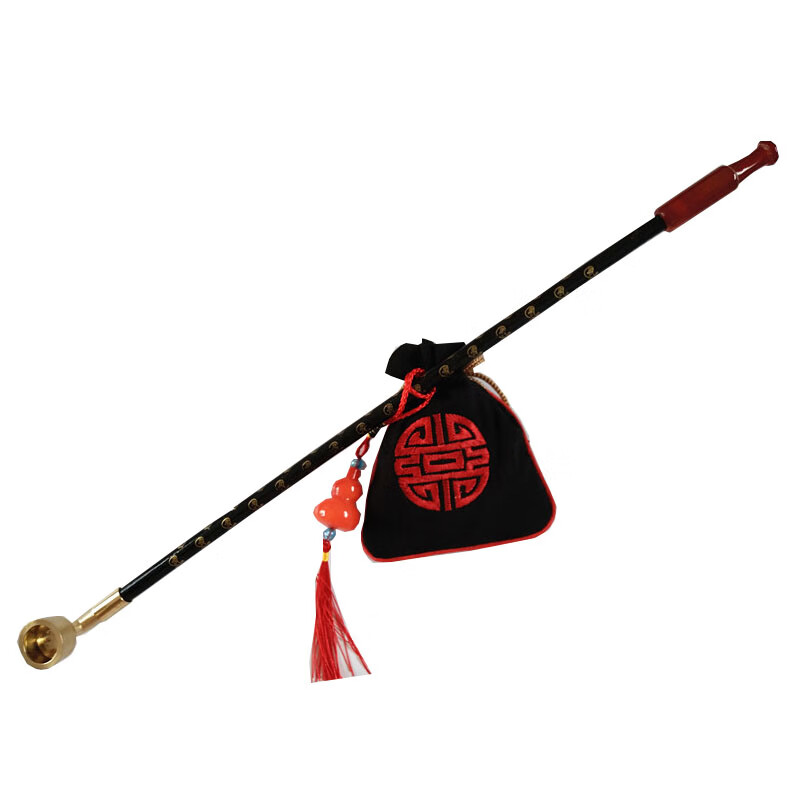 润华年老式烟斗 烟袋锅子旱烟袋 传统手工旱烟枪长杆烟袋杆烟具 20