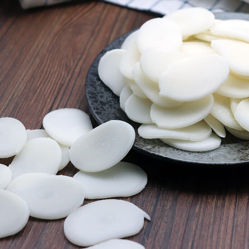 虎钢馋宁波年糕切片新鲜现做手工水磨年糕片2斤火锅年糕条特产 不切片