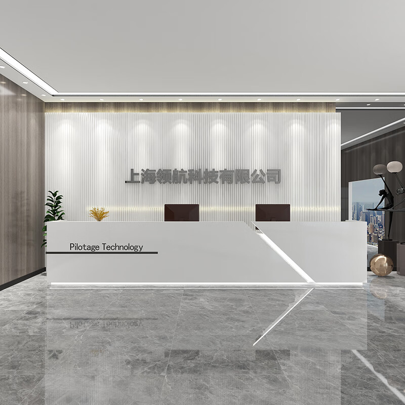 承专公司前台简约现代公司前台接待台烤漆收银台吧台不锈钢柜台酒店迎